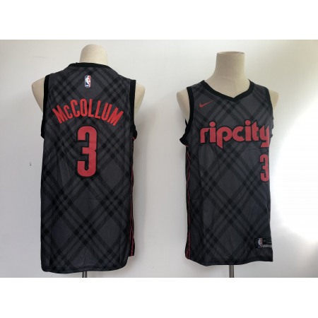 Blazers #3 C.J. McCollum Black City Edition  Swingman Stitched Jersey