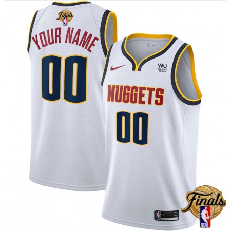 Denver Nuggets Customized White 2023 Finals Association Edition  Stitched Jersey