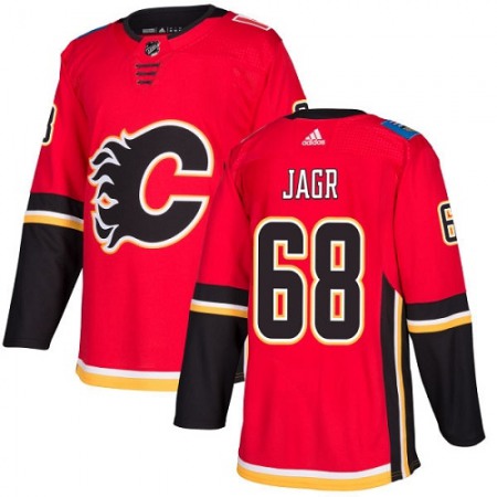Men's  Calgary Flames #68 Jaromir Jagr Red Stitched NHL Jersey