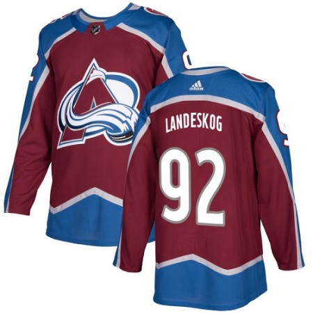 Men's  Colorado Avalanche #92 Gabriel Landeskog Burgundy Stitched NHL Jersey