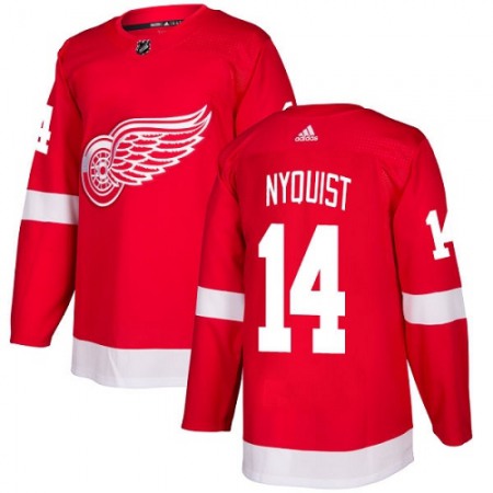 Men's  Detroit Red Wings #14 Gustav Nyquist Red Stitched NHL Jersey