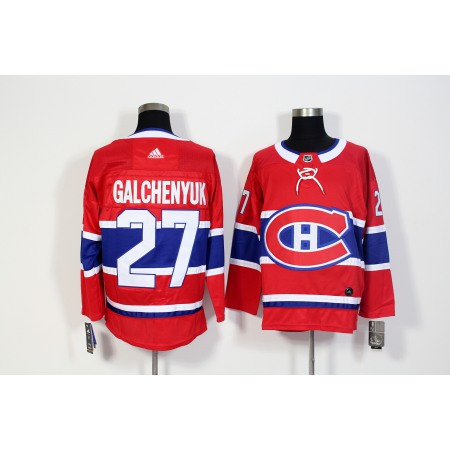 Men's  Montreal Canadiens #27 Alex Galchenyuk Red Stitched NHL Jersey