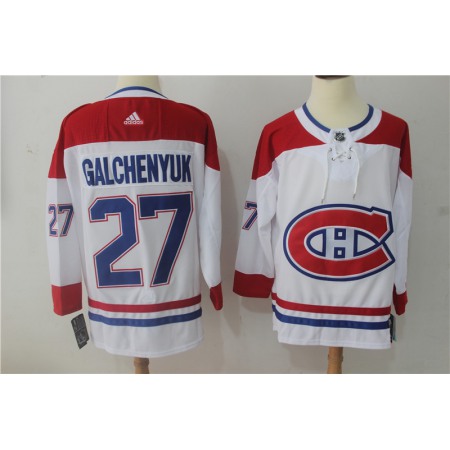 Men's  Montreal Canadiens #27 Alex Galchenyuk White Stitched NHL Jersey