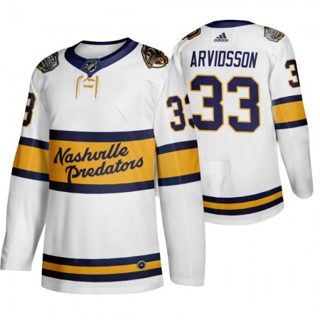 Men's  Nashville Predators #33 Viktor Arvidsson White Stitched NHL Jersey