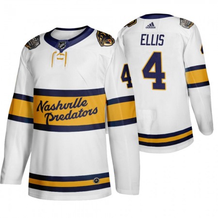 Men's  Nashville Predators #4 Ryan Ellis White Stitched NHL Jersey