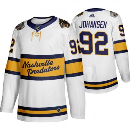 Men's  Nashville Predators #92 Ryan Johansen White Stitched NHL Jersey