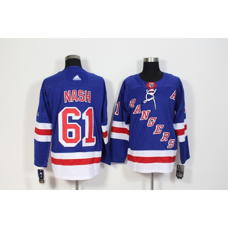 Men's  New York Rangers #61 Rick Nash Royal Blue Stitched NHL Jersey