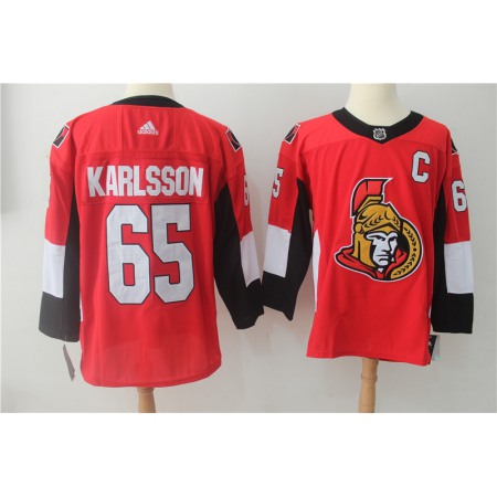 Men's  Ottawa Senators #65 Erik Karlsson Red Stitched NHL Jersey