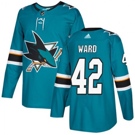 Men's  San Jose Sharks #42 Joel Ward Teal Stitched NHL Jersey