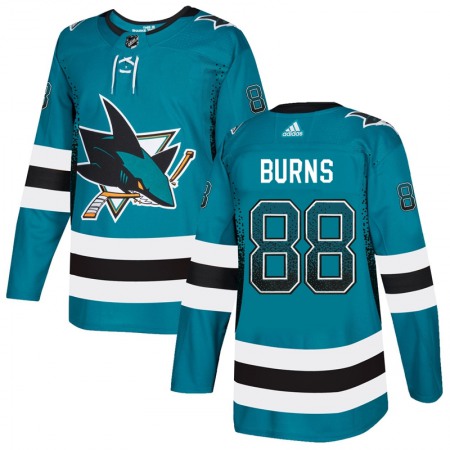 Men's  San Jose Sharks #88 Brent Burns Teal Drift Fashion Stitched NHL Jersey