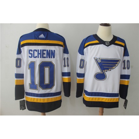 Men's  St. Louis Blues #10 Brayden Schenn White Stitched NHL Jersey