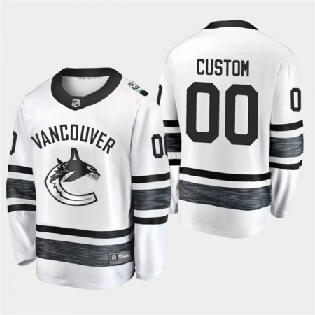Men's  Vancouver Canucks Custom 2019 NHL All Star White Stitched Jersey