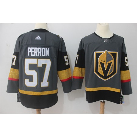 Men's  Vegas Golden Knights #57 David Perron Grey Stitched NHL Jersey