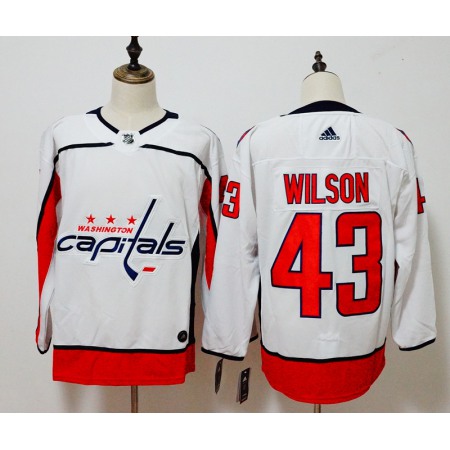 Men's  Washington Capitals #43 Tom Wilson White Stitched NHL Jersey