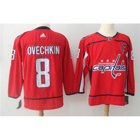 Men's  Washington Capitals #8 Alexander Ovechkin Red Stitched NHL Jersey