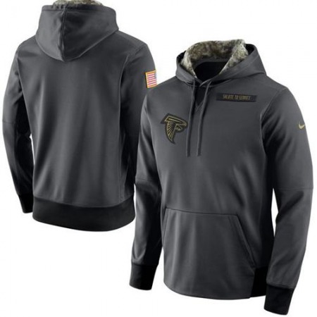 Men's Atlanta Falcons  Anthracite Salute to Service Player Performance Hoodie
