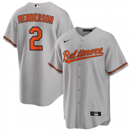 Youth Baltimore Orioles #2 Gunnar Henderson Grey Cool Base Stitched Jersey