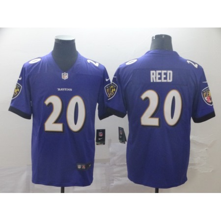 Men's Baltimore Ravens #20 Ed Reed Purple Vapor Untouchable NFL  Jersey