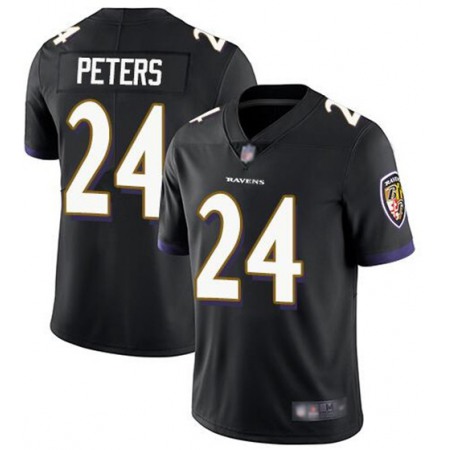 Men's Baltimore Ravens #24 Marcus Peters Black Vapor Untouchable NFL  Jersey