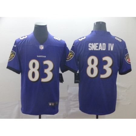 Men's Baltimore Ravens #83 Willie Snead IV Purple Vapor Untouchable NFL  Jersey