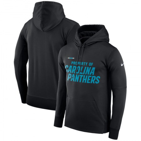 Men's Carolina Panthers  Black Sideline Property Of Performance Pullover Hoodie