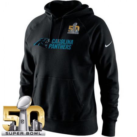 Men's Carolina Panthers  Black Super Bowl 50 Lockup Pullover Hoodie
