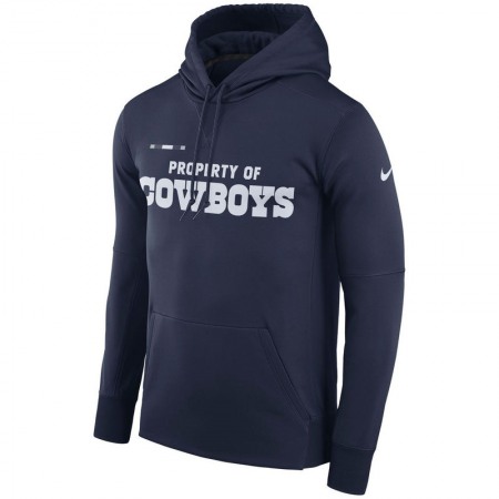 Men's Dallas Cowboys  Navy Sideline Property Of Performance Pullover Hoodie