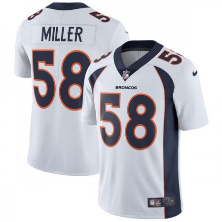 Men's Denver Broncos #58 Von Miller  White Vapor Untouchable Limited Stitched NFL Jersey