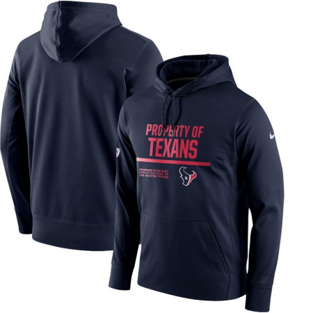 Men's Houston Texans  Navy Circuit Property Of Performance Pullover Hoodie