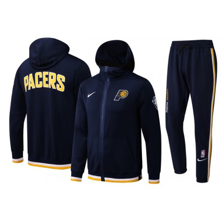 Men's Indiana Pacers 75th Anniversary Navy Performance Showtime Full-Zip Hoodie Jacket And Pants   Suit