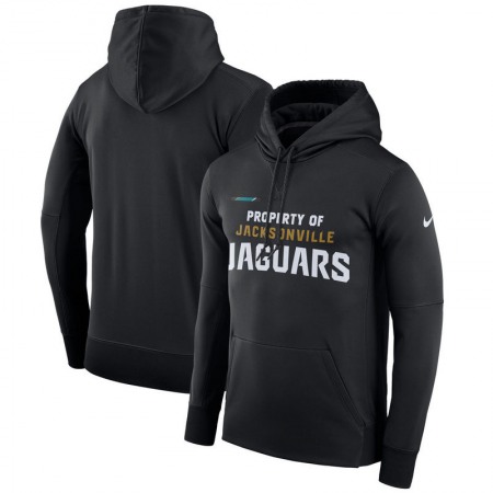 Men's Jacksonville Jaguars  Black Sideline Property Of Performance Pullover Hoodie