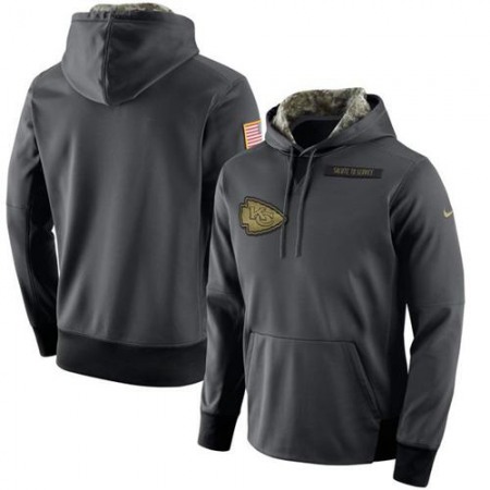 Men's Kansas City Chiefs  Anthracite Salute to Service Player Performance Hoodie
