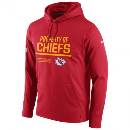Men's Kansas City Chiefs  Red Circuit Property Of Performance Pullover Hoodie
