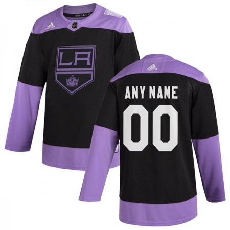 Men's Los Angeles Kings  Black Hockey Fights Cancer Custom Practice NHL Stitched Jersey