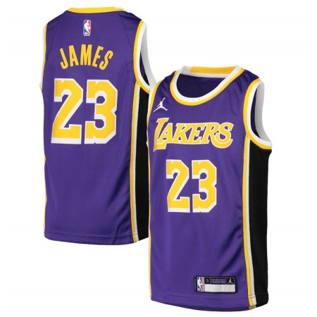 Men's Los Angeles Lakers #23 LeBron James  Purple  2020/21 Swingman Statement Edition Stitched Jersey
