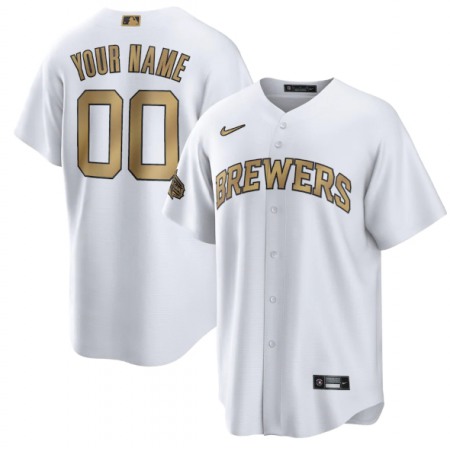 Men's Milwaukee Brewers ACTIVE Player Custom 2022 All-Star Cool Base White  Stitched Baseball Jersey