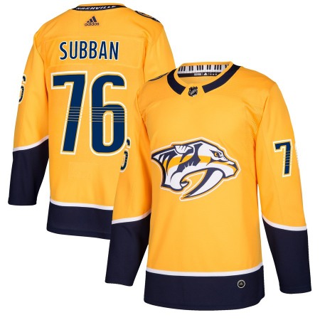 Men's Nashiville Predators #76 P.K Subban Yellow  Stitched NHL Jersey
