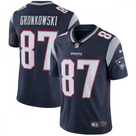 Men's New England Patriots #87 Rob Gronkowski  Navy Vapor Untouchable Limited Stitched NFL Jersey