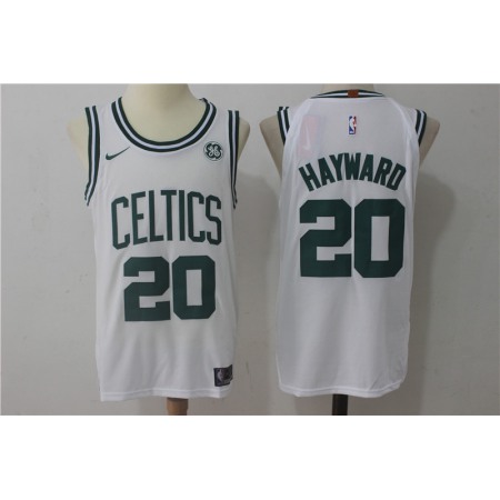 Men's  Boston Celtics #20 Gordon Hayward White Stitched NBA Jersey