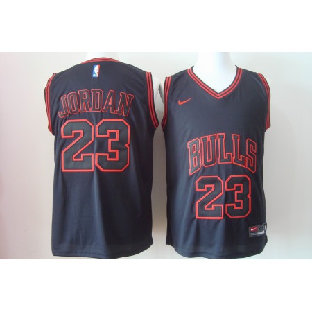 Men's  Chicago Bulls #23 Michael Jordan 2017 Black Bulls Fashion Stitched NBA Jersey