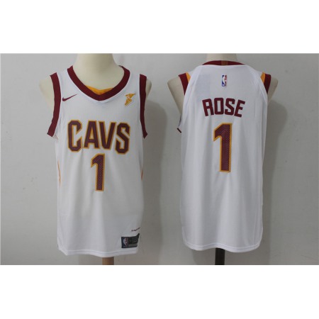 Men's  Cleveland Cavaliers #1 Derrick Rose White Stitched NBA Jersey