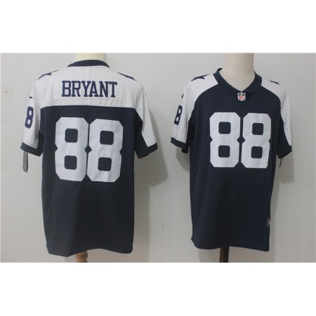 Men's  Dallas Cowboys #88 Dez Bryant Navy Blue Thanksgiving Stitched NFL Vapor Untouchable Limited Throwback Jersey