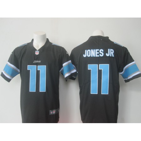 Men's  Detroit Lions #11 Marvin Jones Jr Black Limited Rush Stitched NFL Jersey