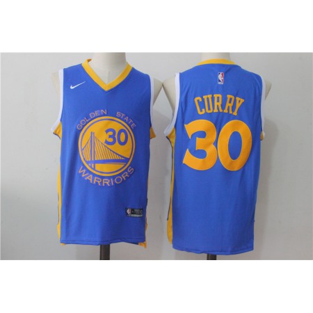 Men's  Golden State Warriors #30 Stephen Curry Royal  Road Stitched NBA Jersey