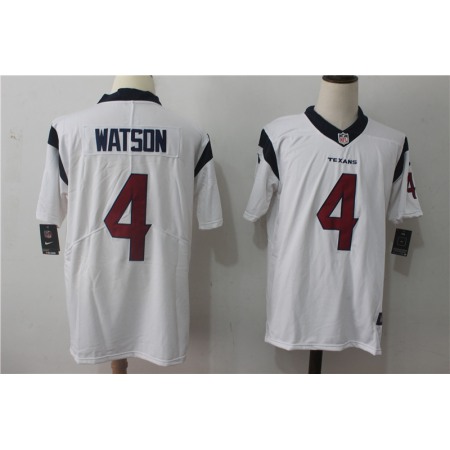 Men's  Houston Texans #4 Deshaun Watson White Stitched NFL Vapor Untouchable Limited Jersey