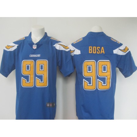 Men's  Los Angeles Chargers #99 Joey Bosa Blue Limited Rush Stitched NFL Jersey