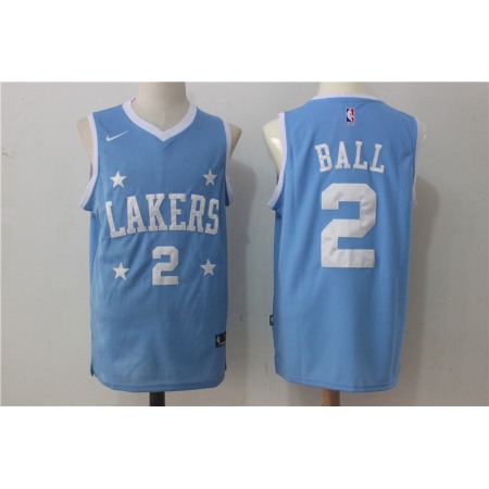Men's  Los Angeles Lakers #2 Lonzo Ball Royal Blue Stitched NBA Jersey