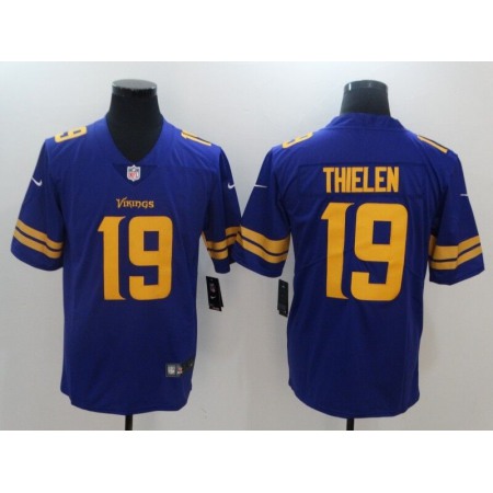 Men's  Minnesota Vikings #19 Adam Thielen Purple Vapor Untouchable Limited Stitched NFL Jersey