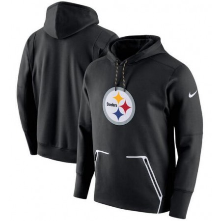 Men's  Pittsburgh Steelers Black Champ Drive Vapor Speed Pullover Hoodie