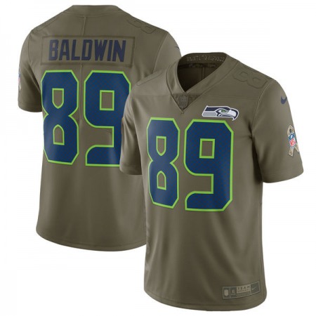 Men's  Seattle Seahawks #89 Doug Baldwin Olive Salute To Service Limited Stitched NFL Jersey